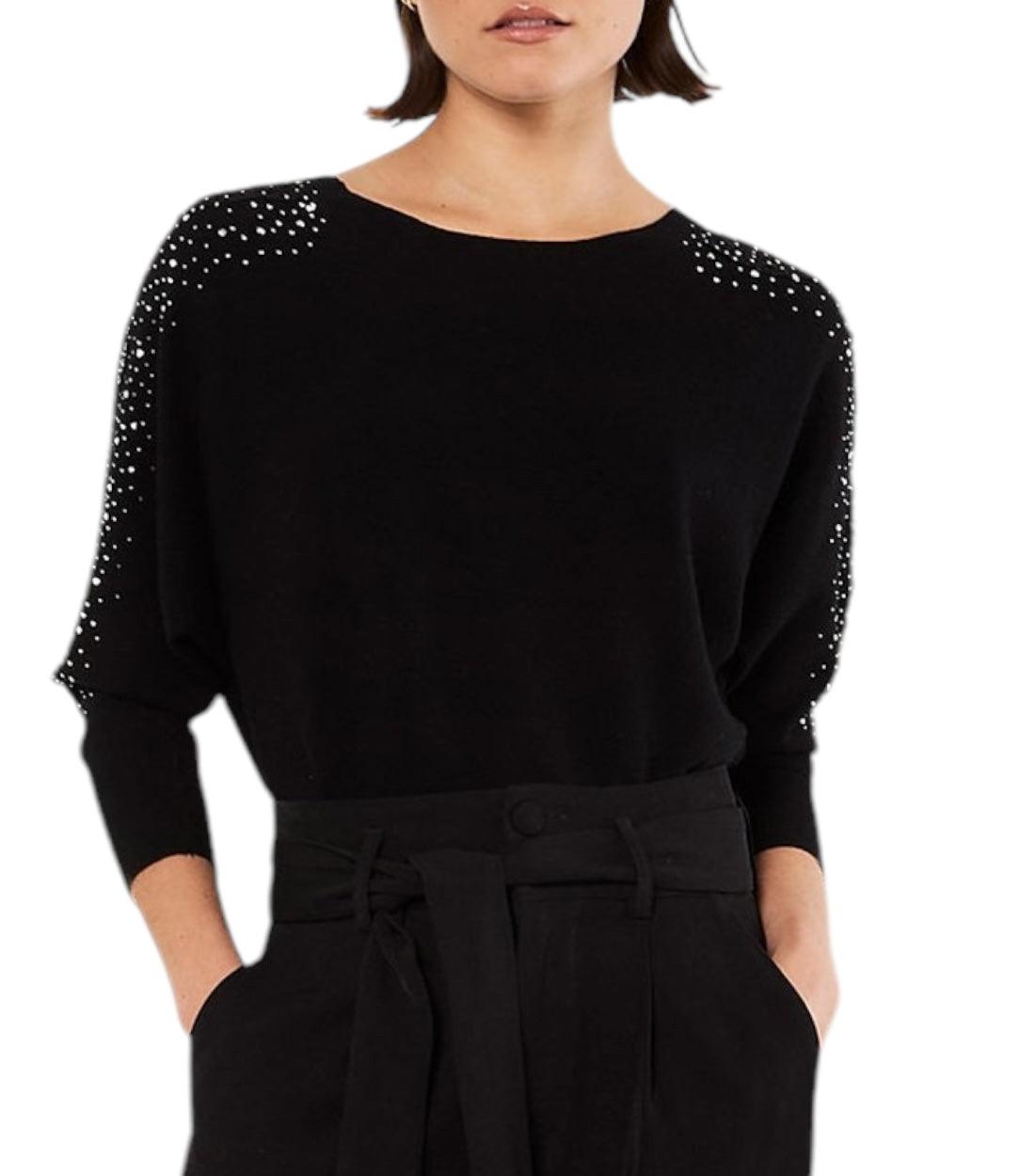 Guess Zwart Rhinestone Trui