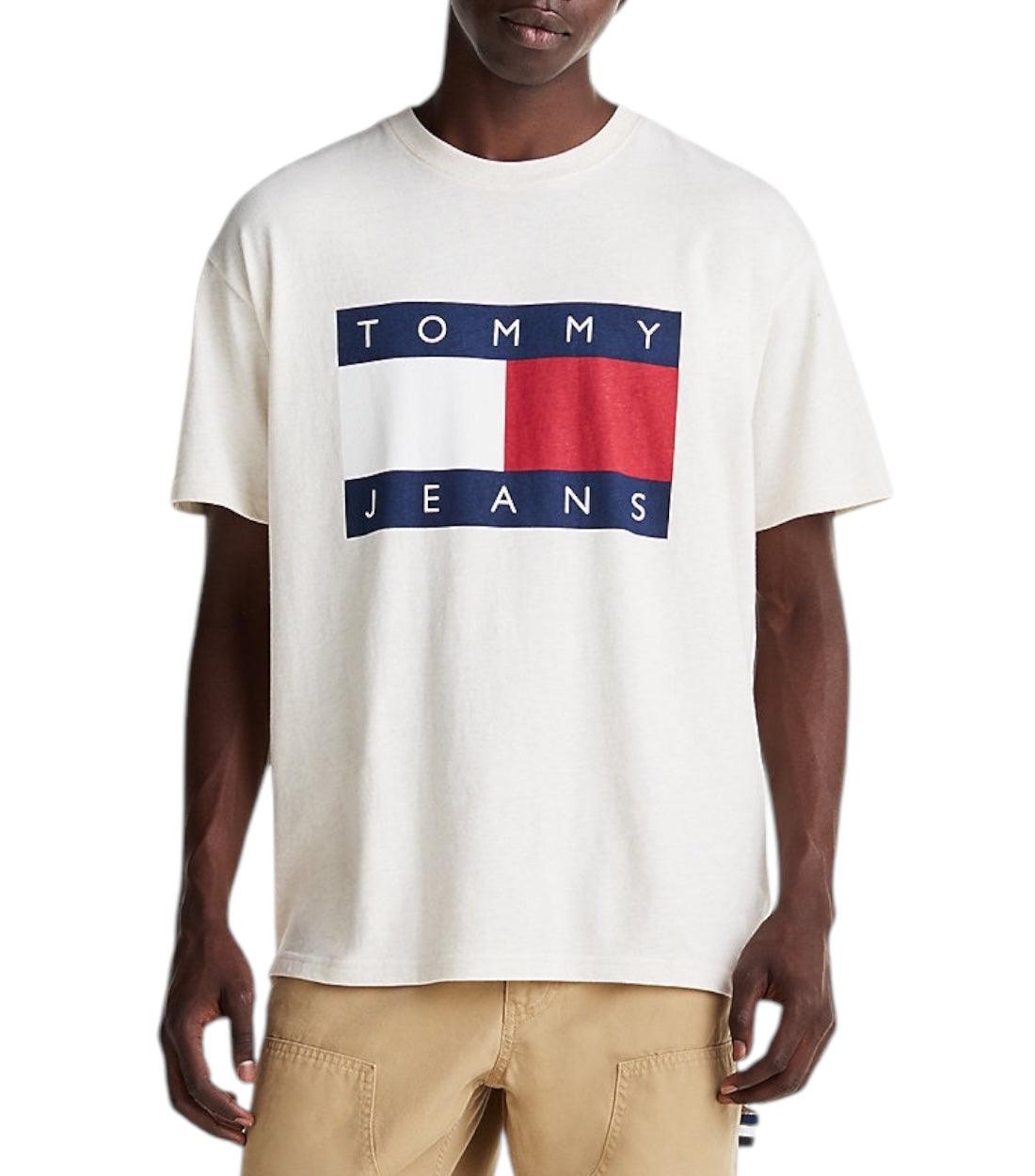 Tommy Hilfiger Jeans Beige Vlag Logo T-shirt
