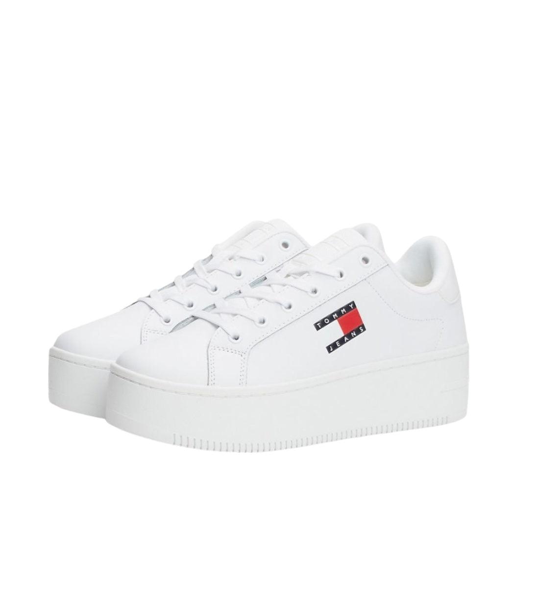 Tommy Hilfiger Jeans Tjw Flatform Ess Wit