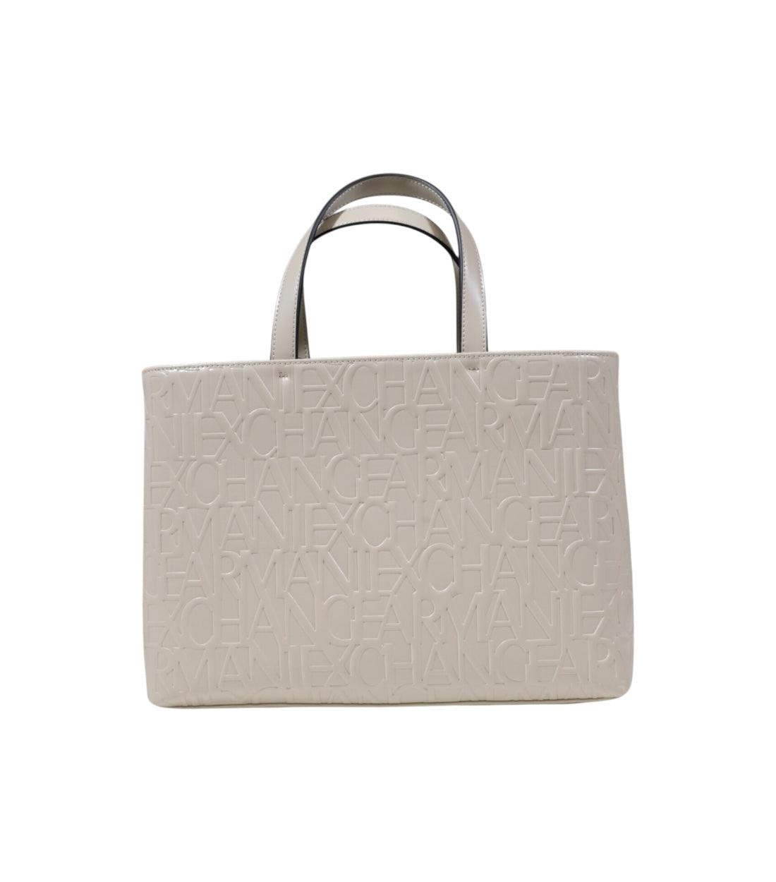 Armani Exchange Beige Leren Shopper Handtas