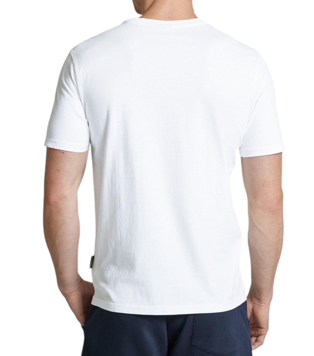Napapijri Wit T-shirt Met Labelstitching Voor Heren