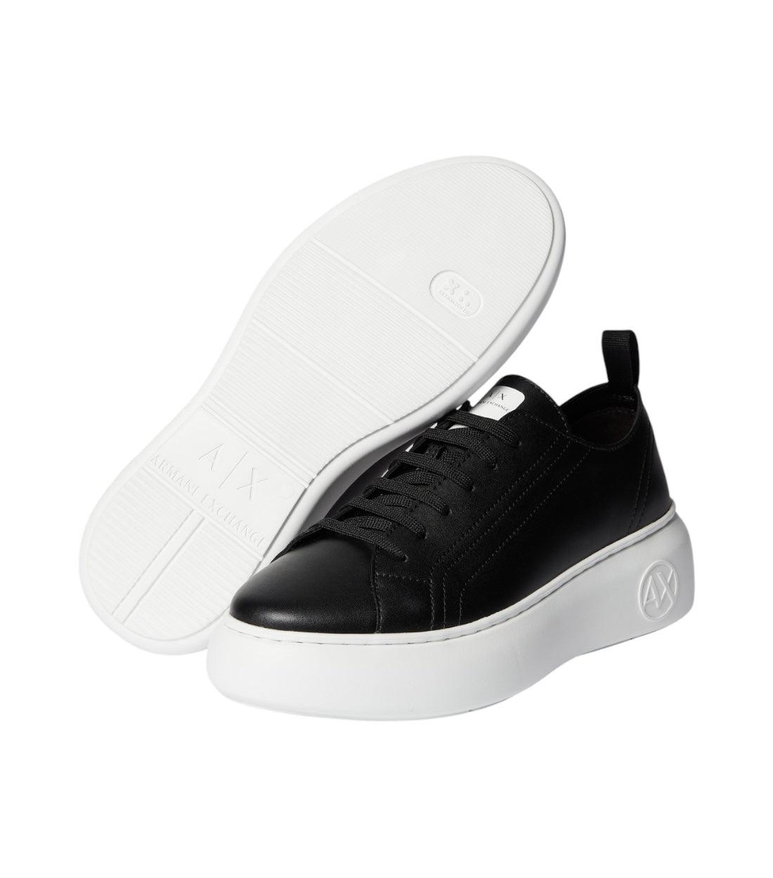 Armani Exchange Zwart Plateau-sneakers