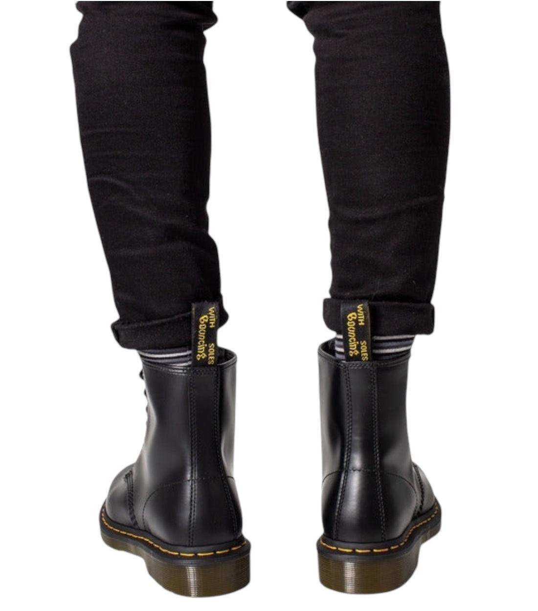 Dr. Martens Zwart Leren Smooth Platsform Laarzen