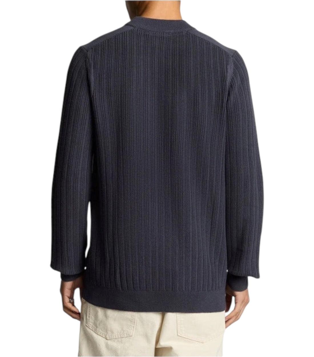 Lyle & Scott Blauw Crew Neck Trui