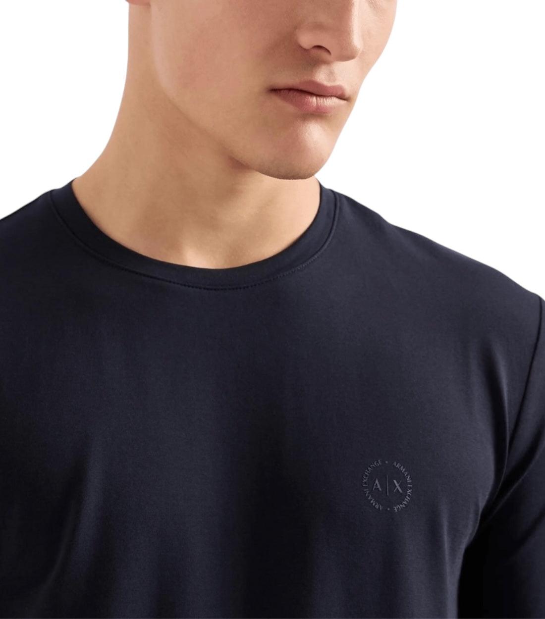 Armani Exchange Donkerblauw T-shirt Met Logo