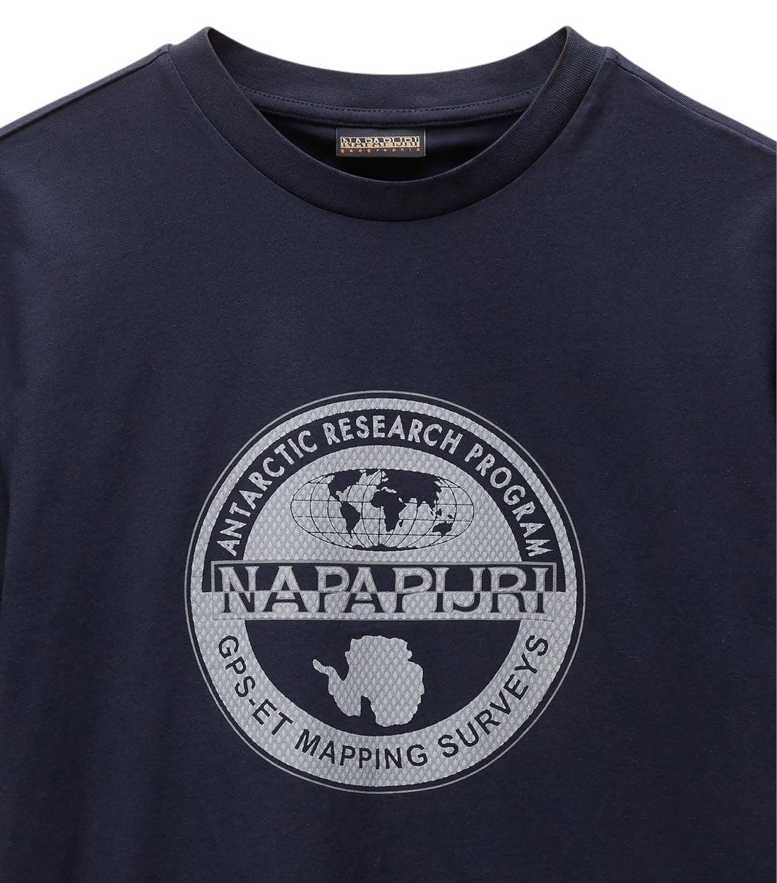 Napapijri Blauw S-BOLLO 2 T-shirt Voor Heren Katoen