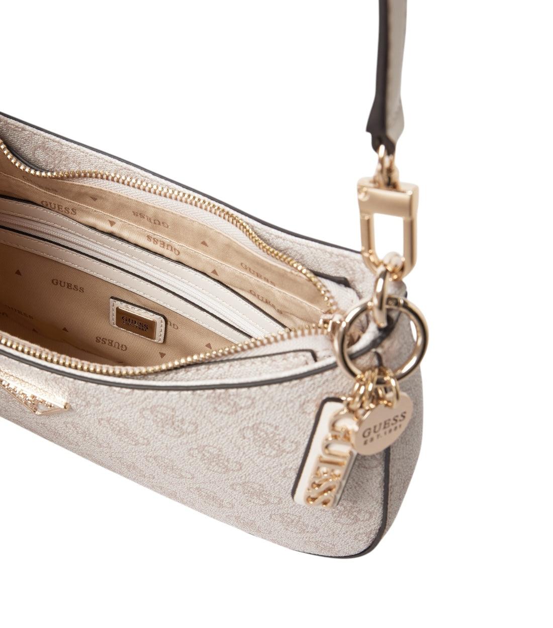 Guess Beige Noelle Handtas Met Labelapplicatie