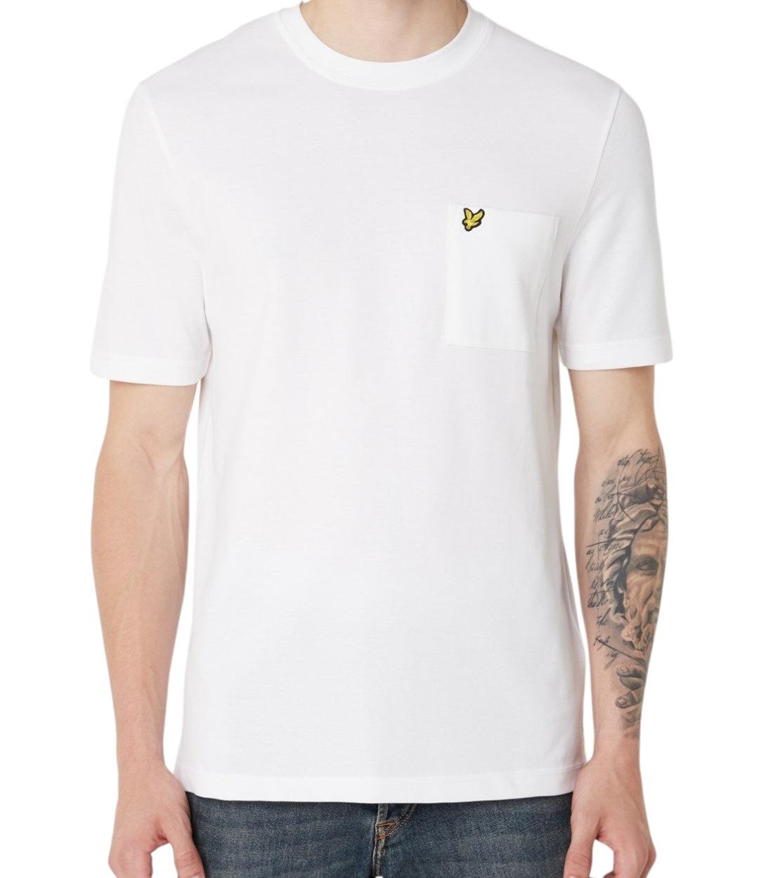 Lyle & Scott Wit T-shirt Met Borstvak