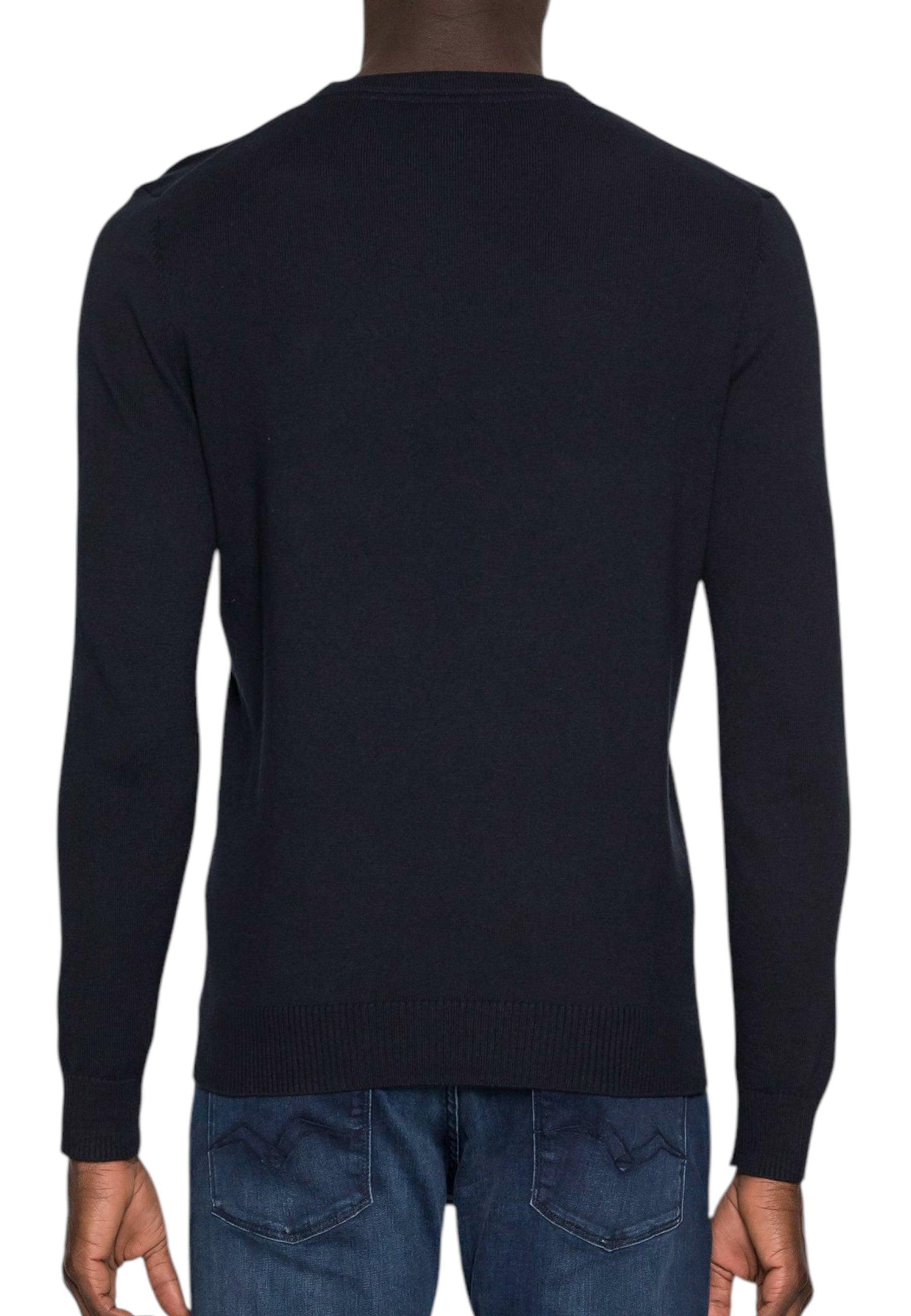 Lyle & Scott Donkerblauw Crew Neck Trui