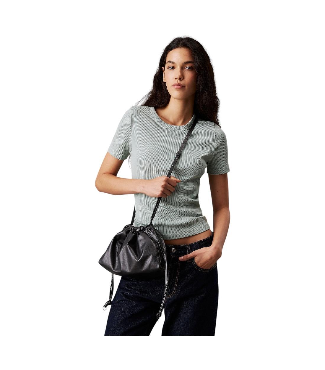 Calvin Klein Jeans Zwart Schoudertas Met Binnenzak