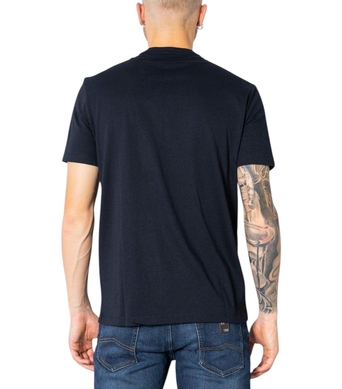 Armani Exchange Donkerblauw Basic T-shirt Met Logo