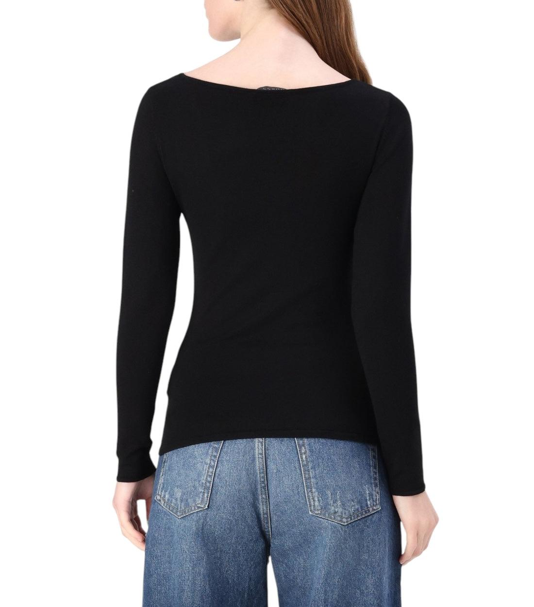 Guess Zwart TRIANGLE Logo Longsleeve