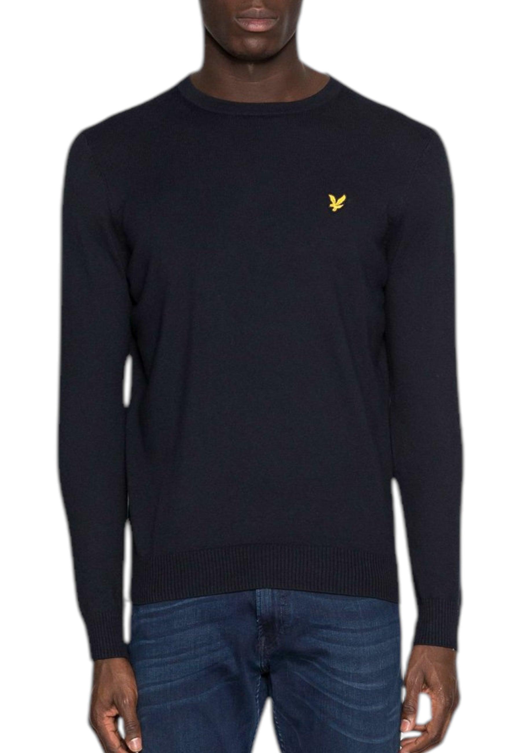 Lyle & Scott Donkerblauw Crew Neck Trui
