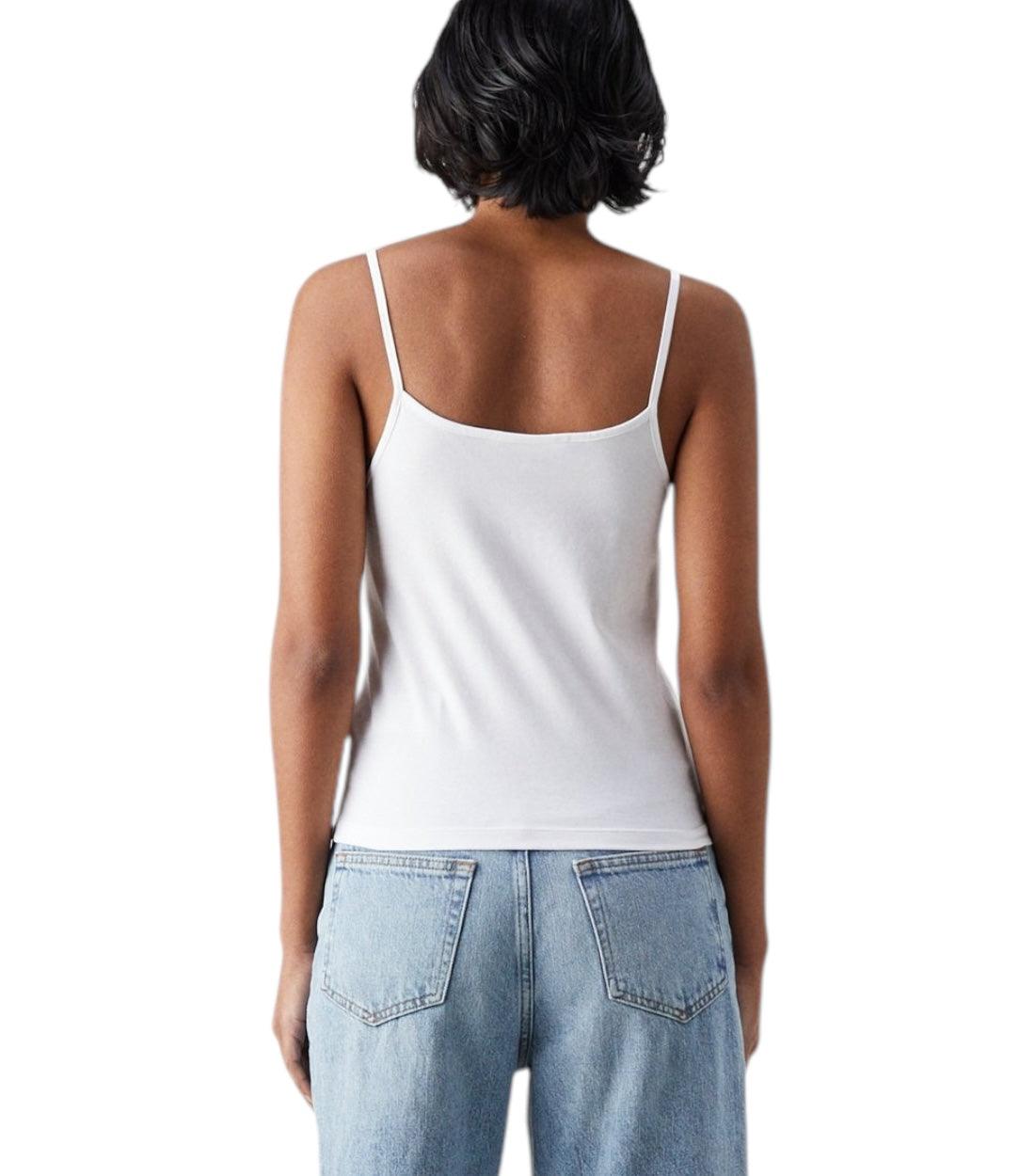 Calvin Klein Jeans Wit Monologo Strappy Tanktop