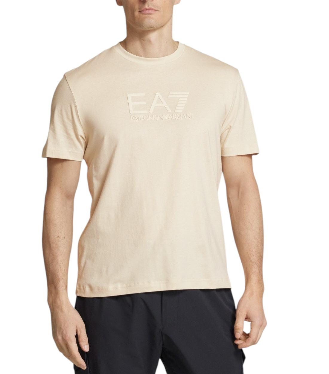 Ea7 Beige T-shirt Met Labelprint