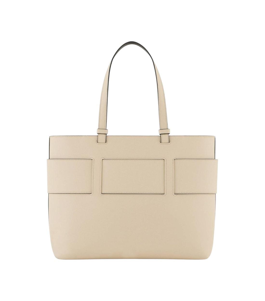 Armani Exchange Beige Tone-on-tone Shopper Tas