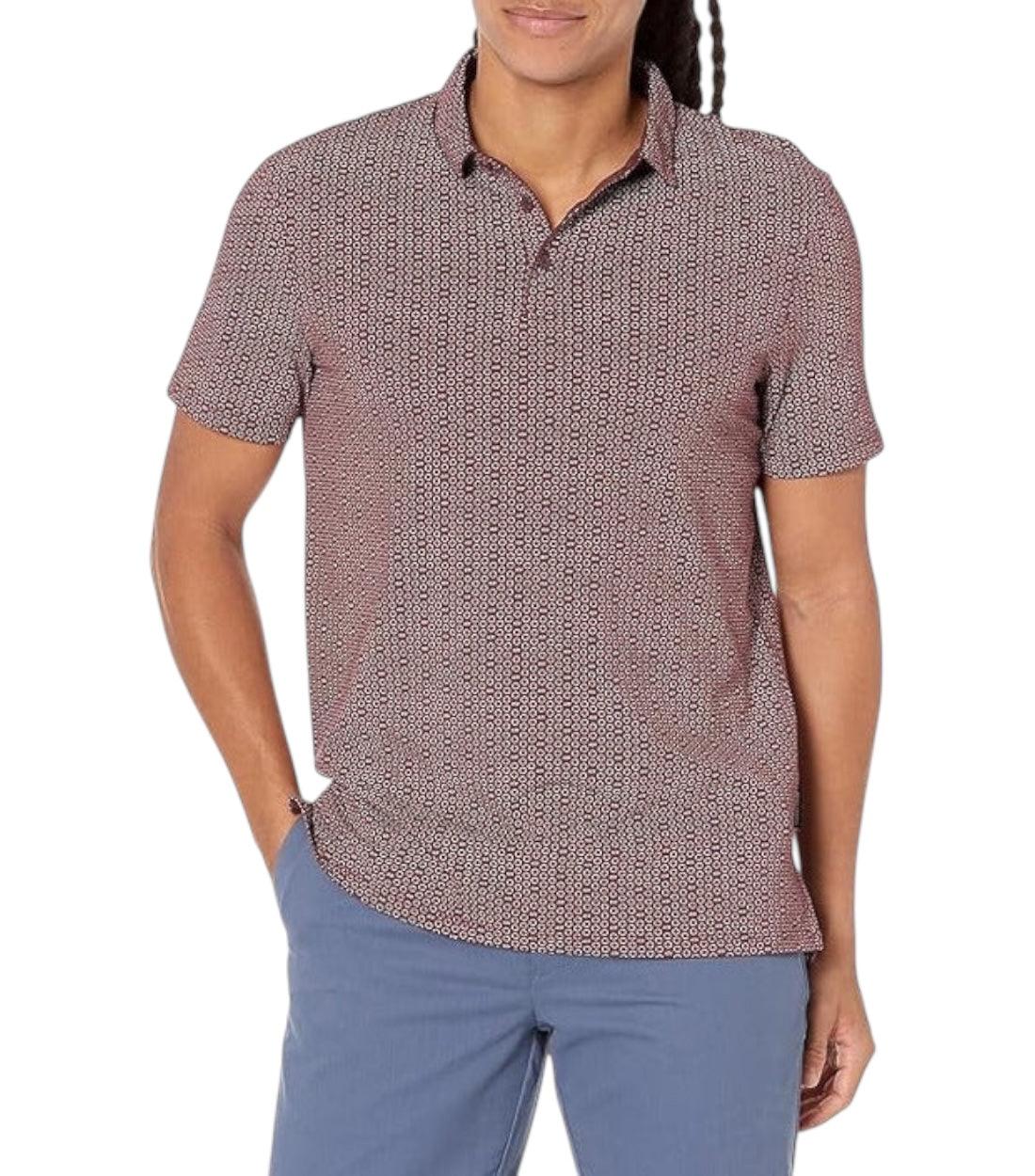 Armani Exchange Bordeaux Polo Top