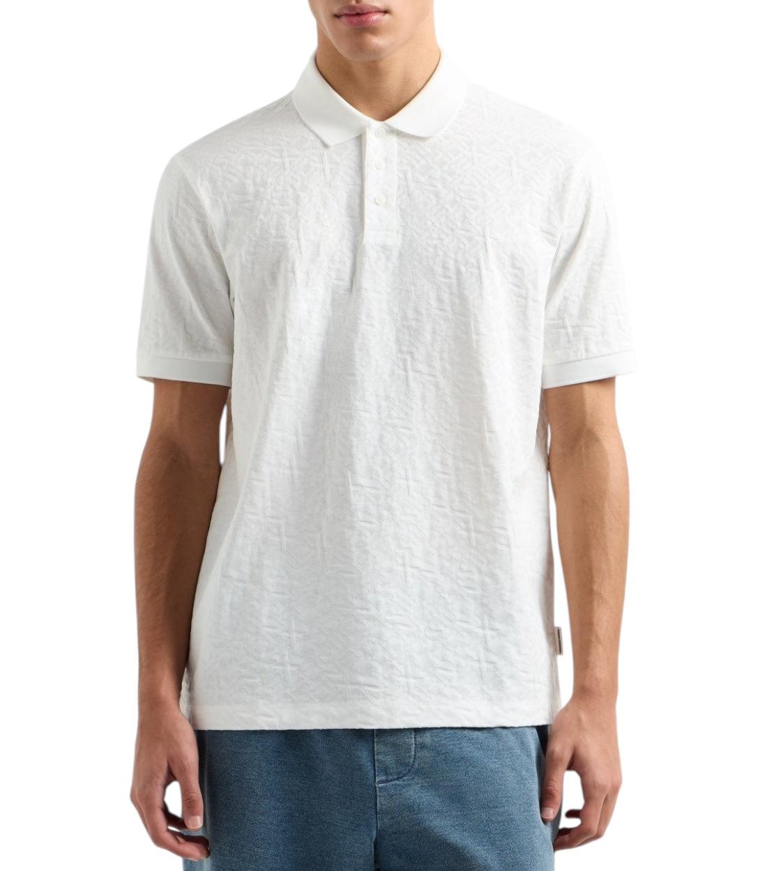 Armani Exchange Witte Polo T shirt Met Logo