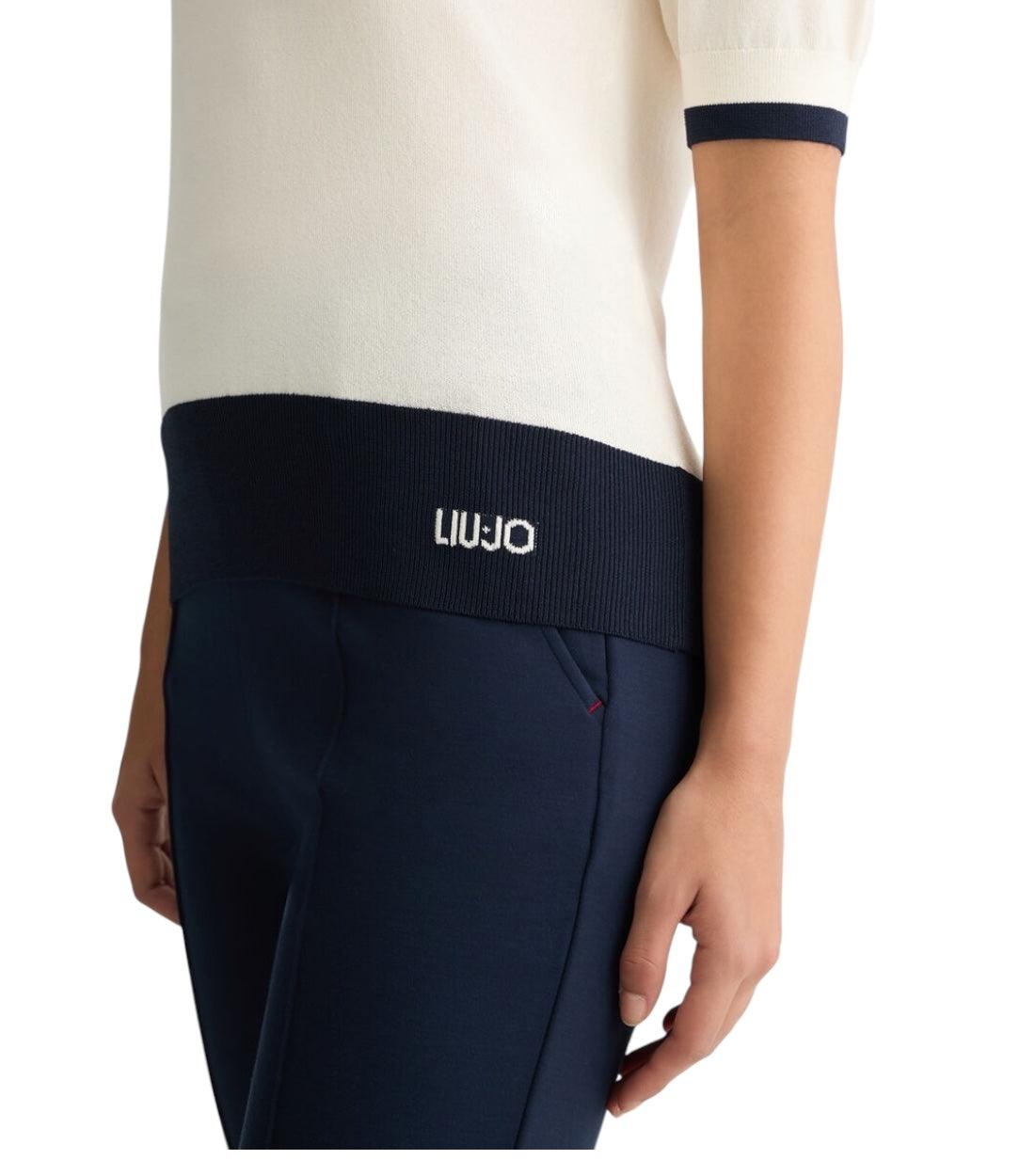 Liu Jo Wit Polo Top Met Details