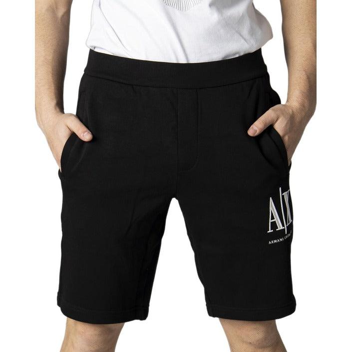 Armani Exchange Zwart Korte Broek Met Logo