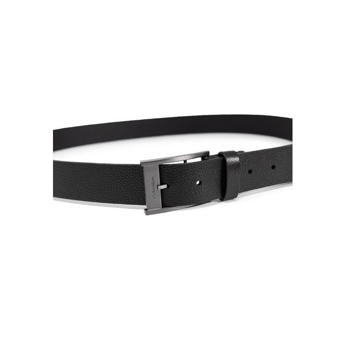 Calvin Klein Zwart Leren Riem Heren Met Gesp 40-55 cm