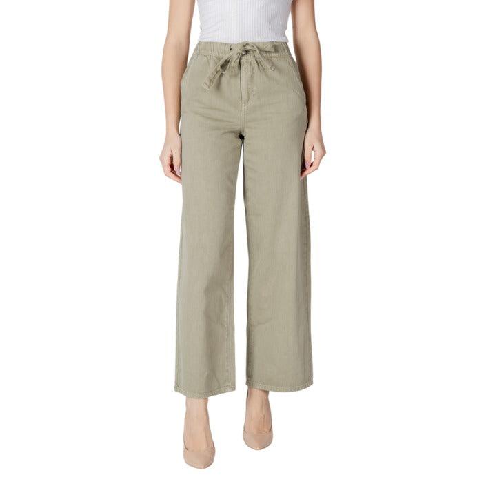 Only Groen Wide Leg Broek