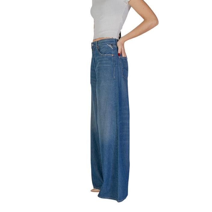 Replay Blauw Wide Leg Broek