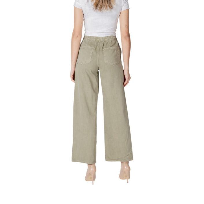 Only Groen Wide Leg Broek