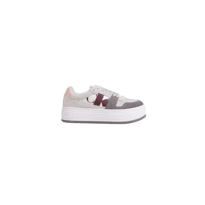Calvin Klein Grijs Leren Dames Sneakers