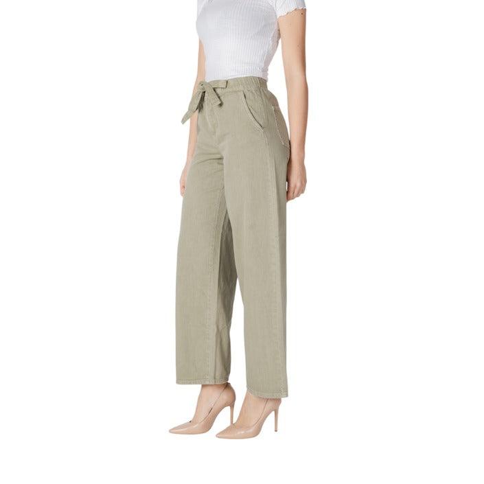 Only Groen Wide Leg Broek