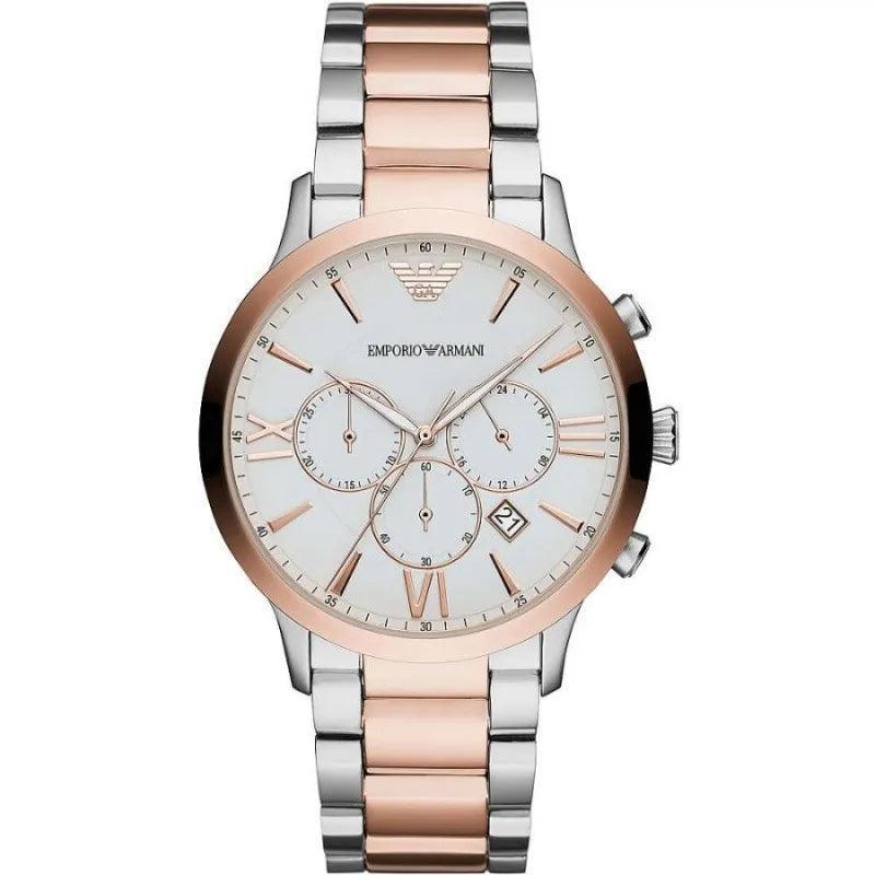 Emporio Armani Zilver / Brons Chronograaf Horloge