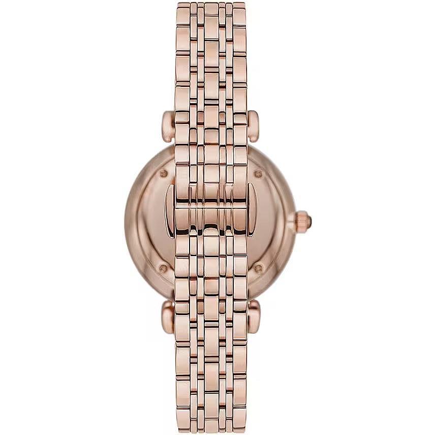Emporio Armani Brons Stalen Quartz Horloge Dames
